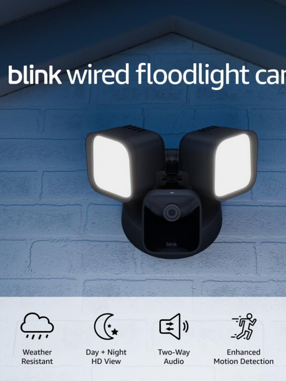 The Blink Wired Floodlight Camera (Black)